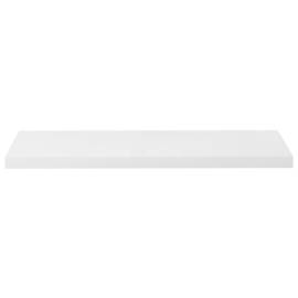 Raft de perete suspendat, alb extralucios, 90x23,5x3,8 cm, mdf, 4 image