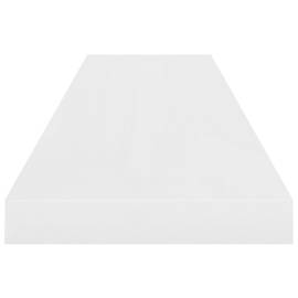 Raft de perete suspendat, alb extralucios, 90x23,5x3,8 cm, mdf, 5 image