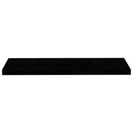 Raft perete suspendat, negru extralucios, 90x23,5x3,8 cm, mdf, 4 image