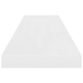 Rafturi de perete, 2 buc., alb extralucios, 90x23,5x3,8 cm, mdf, 6 image