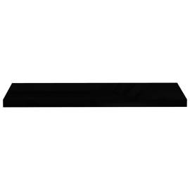 Rafturi de perete 4 buc. negru extralucios, 90x23,5x3,8 cm, mdf, 5 image