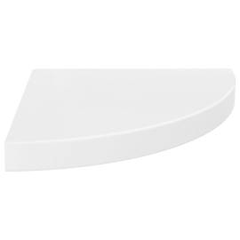 Colțare suspendate, 4 buc., alb extralucios, 35x35x3,8 cm, mdf, 4 image