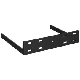 Raft de colț suspendat, negru, 25x25x3,8 cm, mdf, 8 image