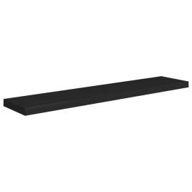 Raft de perete suspendat, negru, 120x23,5x3,8 cm, mdf, 2 image