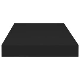 Raft de perete suspendat, negru, 50x23x3,8 cm, mdf, 5 image