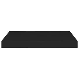 Raft de perete suspendat, negru, 50x23x3,8 cm, mdf, 4 image