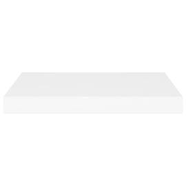 Rafturi de perete suspendate, 2 buc., alb, 50x23x3,8 cm, mdf, 5 image