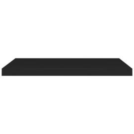 Rafturi de perete suspendate 2 buc., negru, 80x23,5x3,8 cm, mdf, 5 image