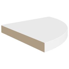Rafturi colț de perete, 2 buc., alb, 35x35x3,8 cm, mdf, 5 image