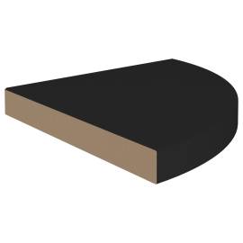 Rafturi colț de perete, 2 buc., negru, 35x35x3,8 cm, mdf, 5 image
