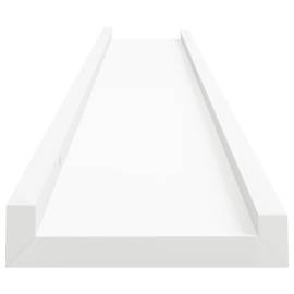 Rafturi rame foto cu bordură, 2 buc., alb, 80 x 9 x 3 cm, mdf, 5 image