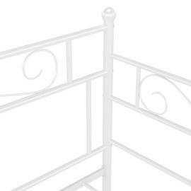 Cadru pat canapea, alb, 90x200 cm, metal, 7 image