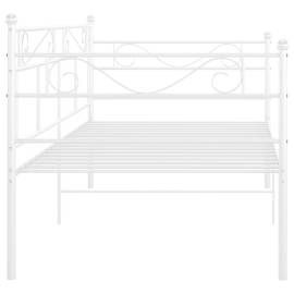 Cadru pat canapea, alb, 90x200 cm, metal, 6 image