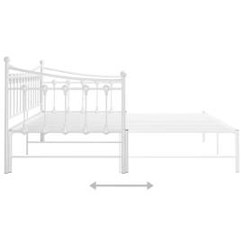 Cadru pat canapea extensibilă, alb, 90x200 cm, metal, 11 image