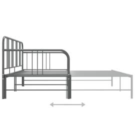 Cadru pat canapea extensibilă, gri, 90 x 200 cm, metal, 8 image