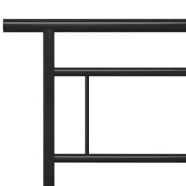 Cadru de pat, negru, 140 x 200 cm, metal, 5 image
