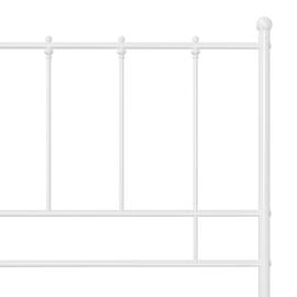 Cadru de pat, alb, 120x200 cm, metal, 5 image