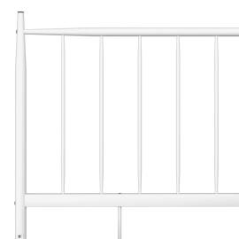 Cadru de pat, alb, 120x200 cm, metal, 6 image