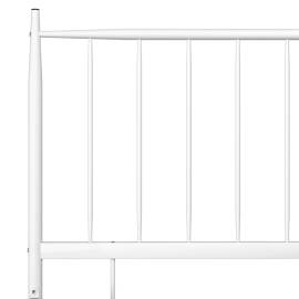 Cadru de pat, alb, 180x200 cm, metal, 6 image