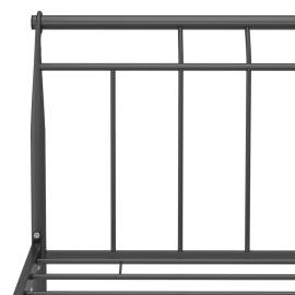 Cadru de pat, negru, 100x200 cm, metal, 5 image