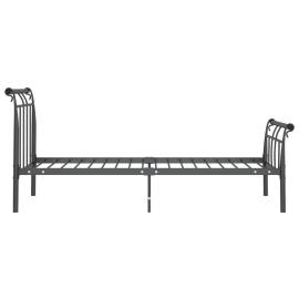 Cadru de pat, negru, 100x200 cm, metal, 3 image