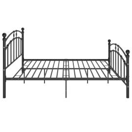 Cadru de pat, negru, 140x200 cm, metal, 4 image