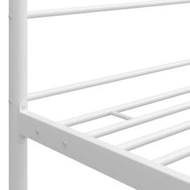 Cadru de pat cu baldachin, alb, 180x200 cm, metal, 5 image