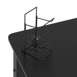Birou de gaming cu picioare în formă de k, negru, 90x60x75 cm, 8 image