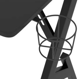 Birou de gaming cu picioare formă y, negru, 110x60x75 cm, 7 image