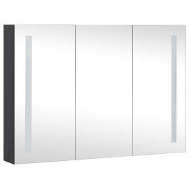 Dulap de baie cu oglindă și led, 89x14x62 cm, 3 image