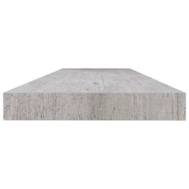 Raft de perete suspendat, gri beton, 120x23,5x3,8 cm, mdf, 5 image