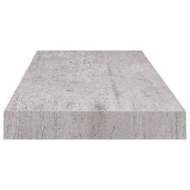 Raft de perete suspendat, gri beton, 60x23,5x3,8 cm, mdf, 5 image
