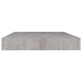 Rafturi de perete suspendate 2 buc. gri beton 40x23x3,8 cm mdf, 5 image
