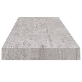 Rafturi de perete suspendate,4 buc,gri beton,80x23,5x3,8 cm,mdf, 6 image