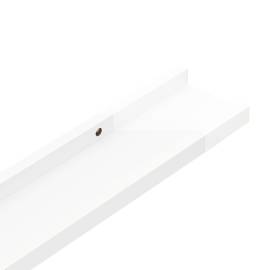 Rafturi de perete, 2 buc., alb extralucios, 40x9x3 cm, 7 image