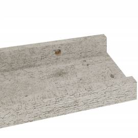 Rafturi de perete, 2 buc., gri beton, 40x9x3 cm, 7 image