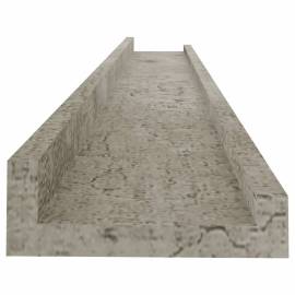 Rafturi de perete, 2 buc., gri beton, 80x9x3 cm, 6 image