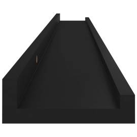 Rafturi de perete, 2 buc., negru, 100x9x3 cm, 7 image