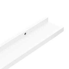 Rafturi de perete, 4 buc., alb, 100x9x3 cm, 8 image