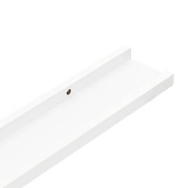 Rafturi de perete, 4 buc., alb, 115x9x3 cm, 8 image
