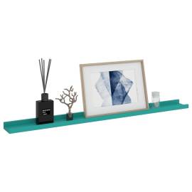 Rafturi de perete, 4 buc., albastru, 100x9x3 cm, 3 image