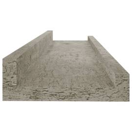 Rafturi de perete, 4 buc., gri beton, 40x9x3 cm, 6 image