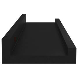 Rafturi de perete, 4 buc., negru, 40x9x3 cm, 7 image