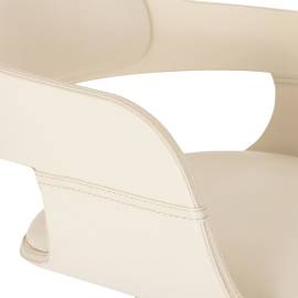 Scaun de masă, alb, lemn curbat & piele ecologică, 5 image