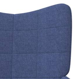 Scaun de relaxare, albastru, 62x68,5x96 cm, material textil, 5 image