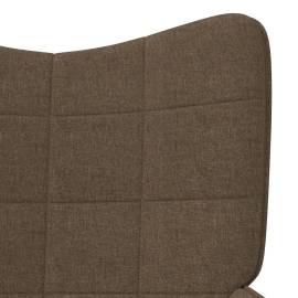 Scaun de relaxare, maro, 62x68,5x96 cm, material textil, 5 image