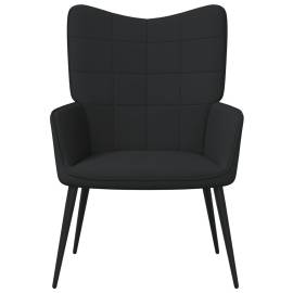 Scaun de relaxare, negru, 62x68,5x96 cm, material textil, 2 image
