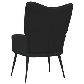 Scaun de relaxare, negru, 62x68,5x96 cm, material textil, 4 image