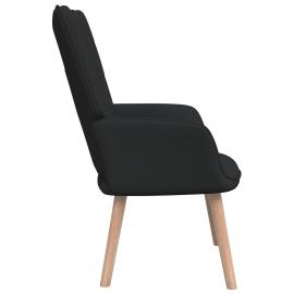 Scaun de relaxare, negru, 62x68,5x96 cm, material textil, 3 image