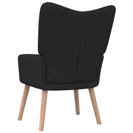 Scaun de relaxare cu taburet, negru, 62x68,5x96 cm, textil, 5 image